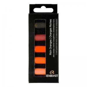 Royal Talens Rembrandt Soft Pastels - Set Of 5 - Rich Oranges [31820518]